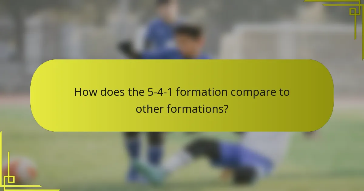 How does the 5-4-1 formation compare to other formations?
