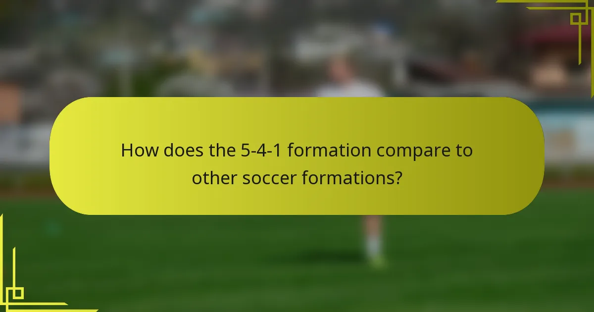 How does the 5-4-1 formation compare to other soccer formations?