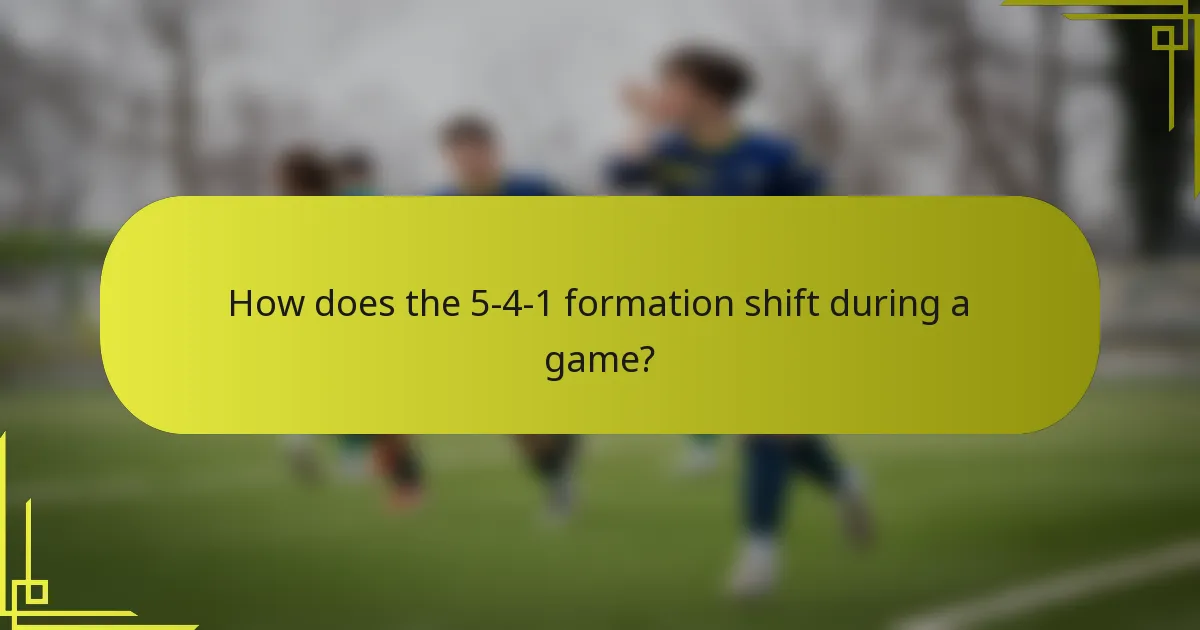 How does the 5-4-1 formation shift during a game?